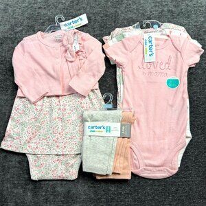 Brand New Carter’s Child of Mine 8-Piece Baby Girl Outfit Bundle 3-6M
